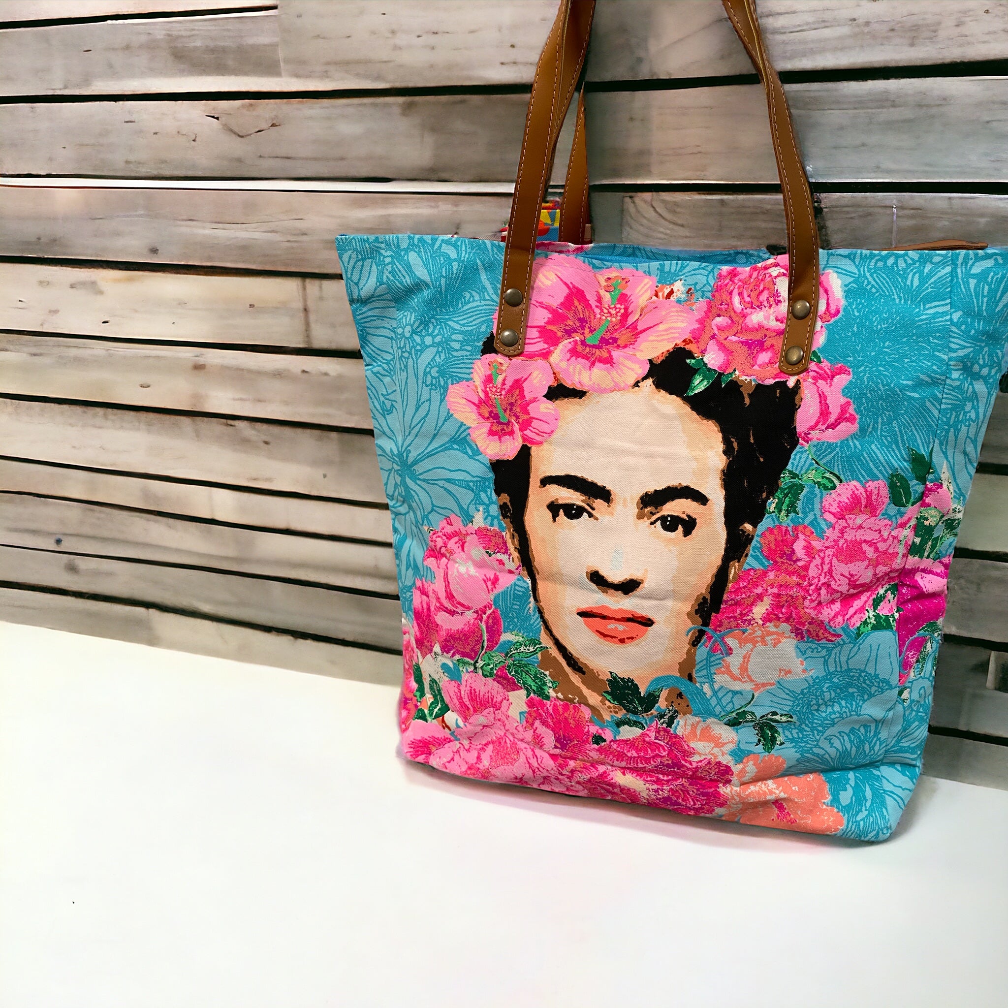 FL912 AUTHENTIC FRIDA KAHLO FLORAL hotsell BOUNTY SATCHEL~BLACK