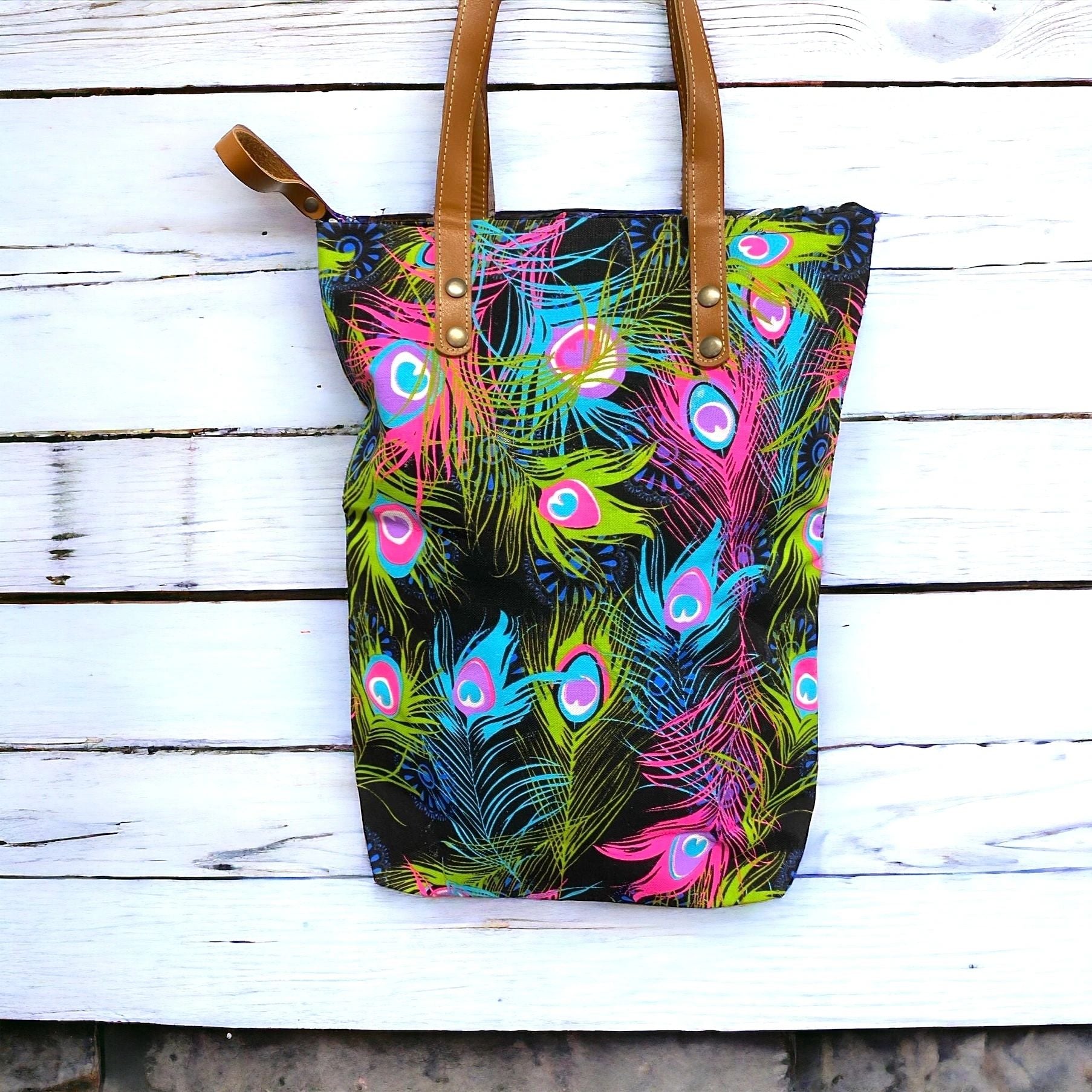 Peacock feather bag sale