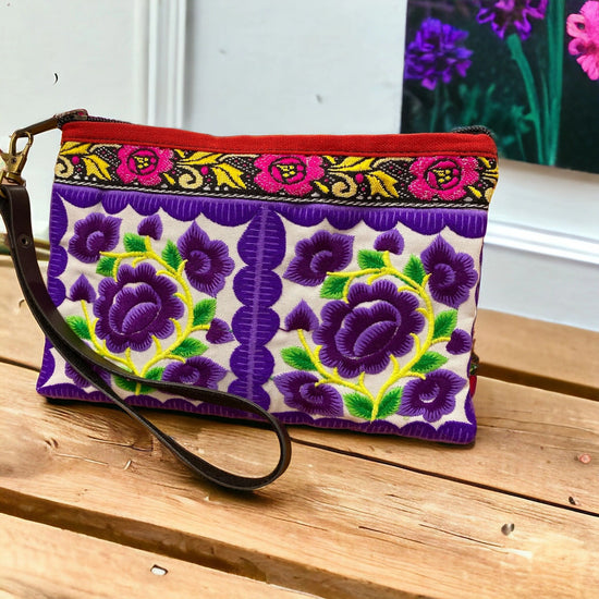 Violet baby blossom on white wristlet